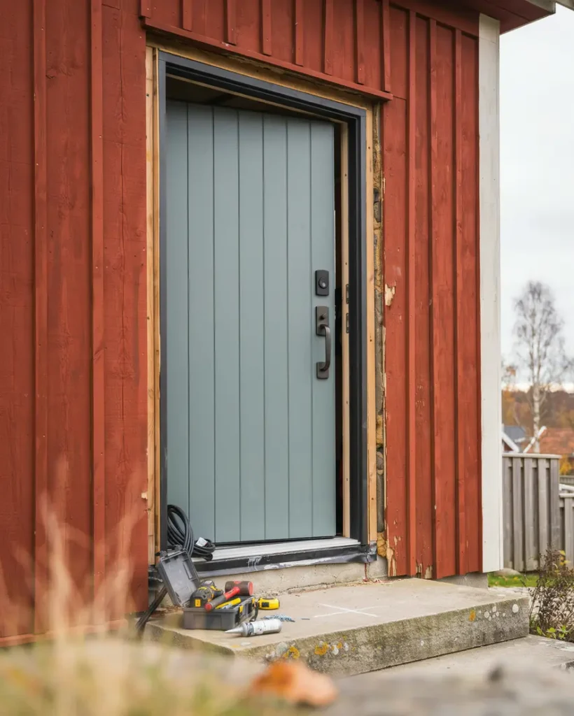 byta ytterd rr p huset s kerhet isolering och r tt montering f r svensk klimatp verkan