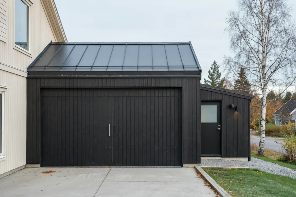 tillbyggnad av garage och f rr d vid villa i kramfors